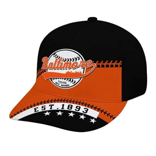 Baseball City Style Adjustable Hat Unisex Adult Game Day Team Color Snapback Cap Sports Fan Gift for Men Women One Sizes Fits All