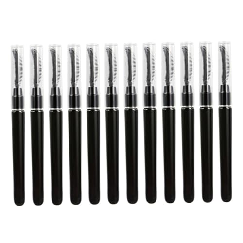 Didiseaon Essential Eyelash Tools 12pcs Eyelash Brush Set Makeup Tool Portable Silicone Plastic Material