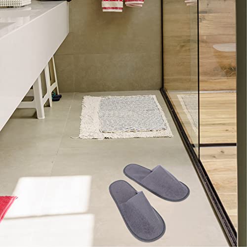 Amosfun Spa Slippers Home Guest Disposable: 8 works Bathroom Non- Slip Shower Sandal Bath Slippers Indoor Slippers for Mens Womens ( Random Color ) - Image 3