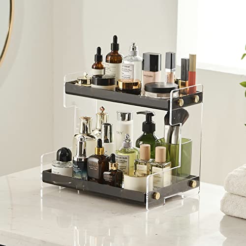 Organizador de cosméticos FFK de 2 niveles para solucionar el desorden 2