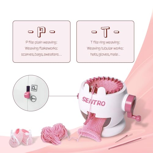 Image of FYGAIN SENTRO Knitting Machine, 22 Needles Knitting Crochet Machines Kit for Sock /Hat /Pumpkin