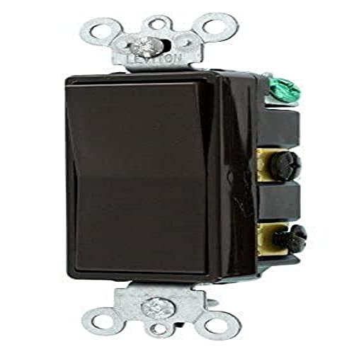 Leviton 15 Amp, 120/277 Volt, Decora Rocker 4-Way AC Quiet Switch, Residential Grade, Grounding, 5604-2, Brown image 5