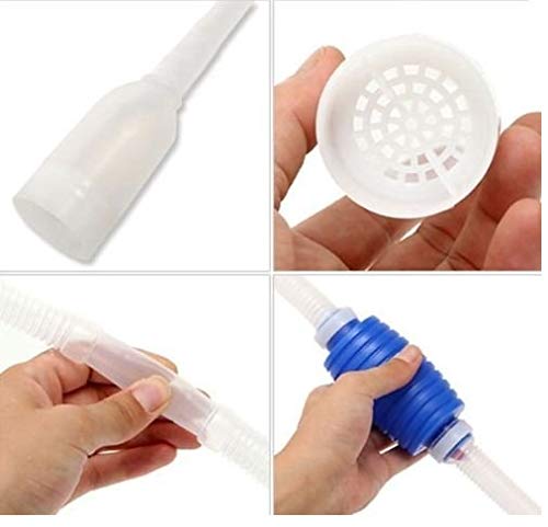 TED Tabbies Aquarium Fish Tank Siphon Vacuum Water Pump Gravel Cleaner (White) (1.7 Meter) 1