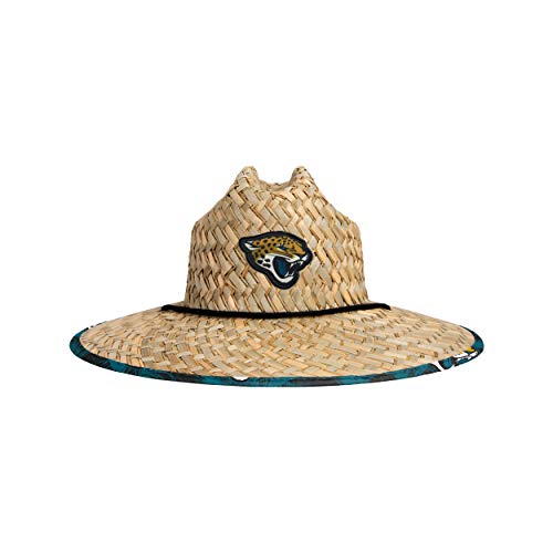 Image of NFL Team Logo Americana Floral Lifeguard Beach Straw Sun Hat