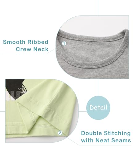 Boys Long Sleeve Shirts, Casual Cotton Tshirts Cartoon Graphic Crewneck Tops Tees Shirt for Kids Toddler Boy 3 Pack - Image 6