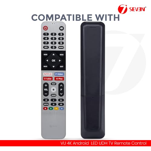 Image of 7SEVEN Compatible with Vu Smart Tv Remote Control Original Suitable for Android 4K LED UHD OLED HD Vu Television with OTT Hotkeys - Non Voice Command