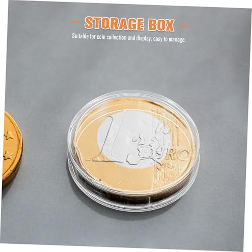 Set de 100 cajas organizadoras transparentes para monedas miniatura 6