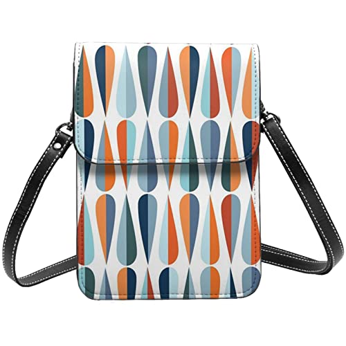 Sac à bandoulière pour téléphone portable petit format cuir noir femme et fille