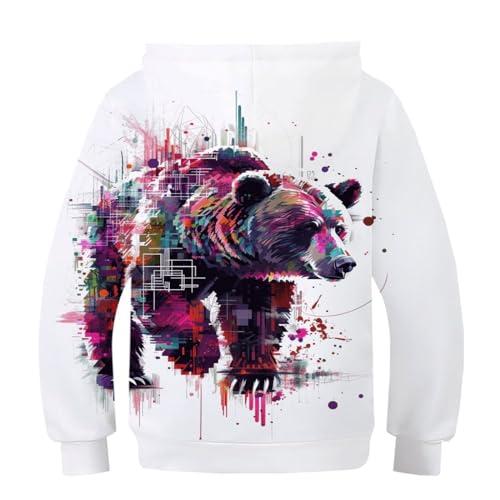 Pull à capuche pour garçons et filles sweat manches longues 9-11 ans - 2