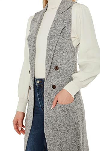 Image of Love Tree Women's Sleeveless Long Sweater Vest Open Front Knit Cardigan Waistcoat