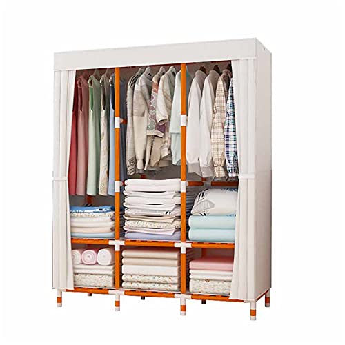 Armario de lona portátil blanco ideal para dormitorios modernos 2