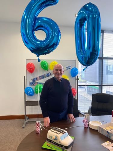 Image of Metallic Blue Number 5 Balloon 40 Inch, 5th Birthday Party Decorations, Giant 5 Foil Balloon for Party Supplies