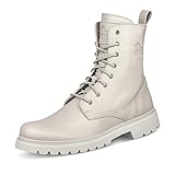 Panama Jack Botas de combate con cordones de piedra para mujer, material principal: piel de napa, material de revestimiento: cuero, material de salmuera: acetato de vinilo de etileno, altura del tacón: 3, fabricado en España