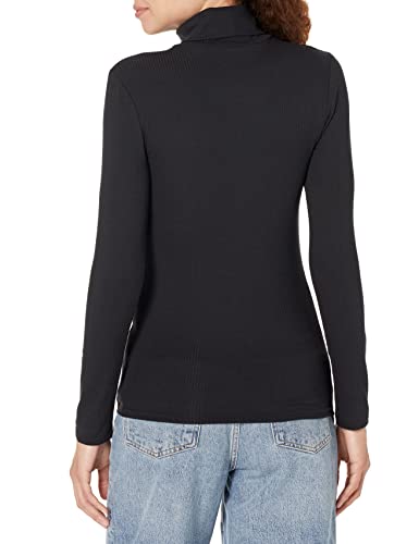 Image of Amazon Essentials Women's Slim-Fit Stretchy Layering Long Sleeve Knit Rib Turtleneck Top (Available in Plus Size), Pack of 2