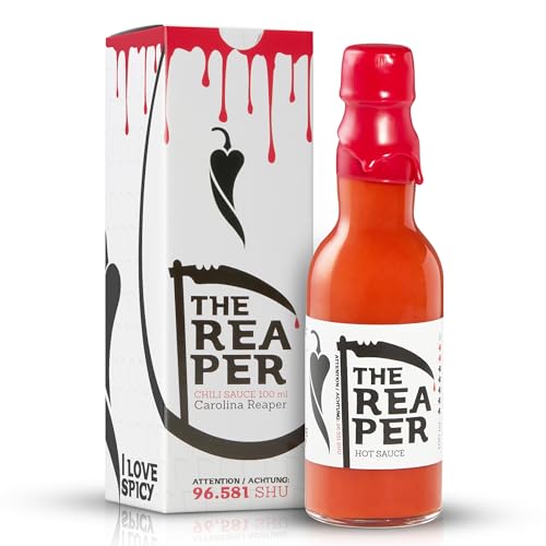 I LOVE SPICY The Reaper 100 ml – Salsa Piccante Carolina Reaper Estrema – 96.581 SHU – Fermentata & Vegana – Stile Louisiana – Per Veri Amanti del Piccante