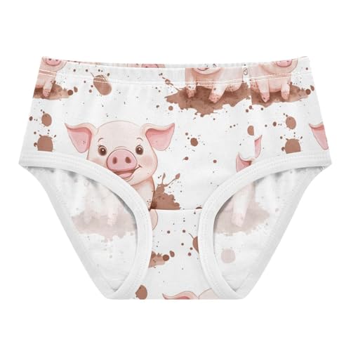 Wusikd Cute Pig Girls' Underwear Cotton Girls Briefs Soft Toddler Underwear 2T