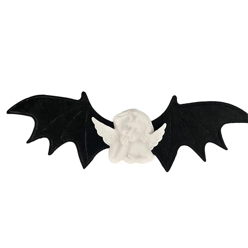 Pinzas para el pelo de Halloween para mujer, accesorio para la cabeza de murciélago y cráneo, accesorios para la cabeza de cola de caballo gótica,