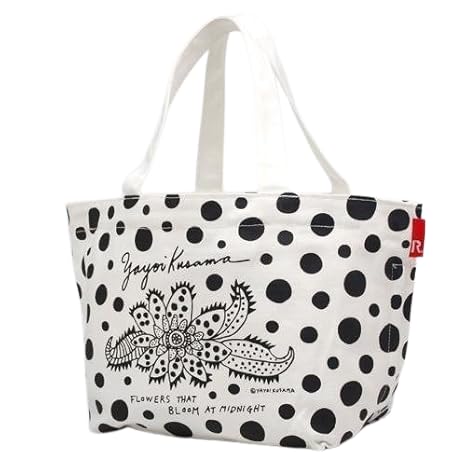 Amazon | 草間彌生 バッグ [真夜中に咲く花(白xブラック