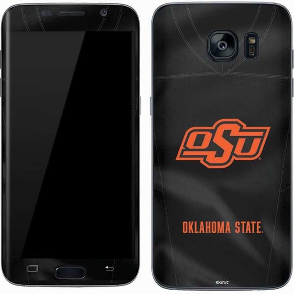 Skinit Decal Phone Skin Compatible with Galaxy S7 - Officially Licensed Oklahoma State University Black Jersey Design
