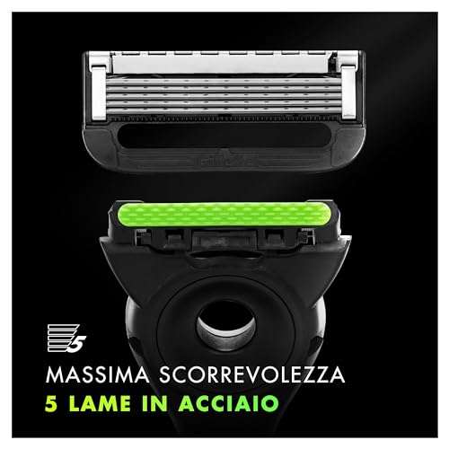Gillette LABS RASOIO UOMO, con 3 LAMETTE DA BARBA di Ricambio, BASE MAGNETICA e BARRA INTEGRATA, Rasatura Facile,Comfort Ottimale Manico Confortevole - 5