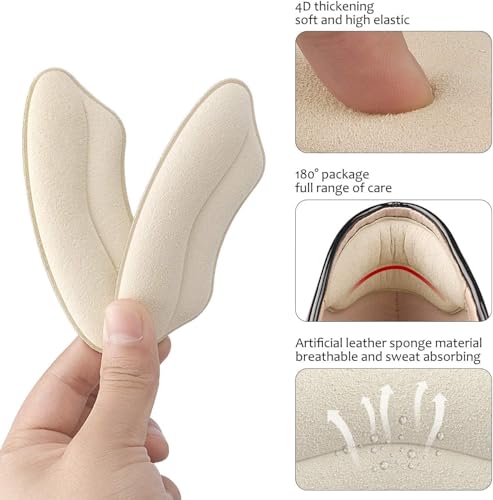 Image of Heel Pads Inserts Grips Cushions Protectors Liner Filler Snugs For Shoes Too Big Loose Prevent Slip Blisters Pain Fit Men Women Multicolor