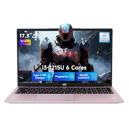 Image of NIMO 17.3 inch FHD IPS Laptop, Intel Core i3-1215U (Beats i5-1135G7 Class), 32GB RAM, 2TB SSD, Windows 11 Home, Wi-Fi 6, Backlit Keyboard, Fingerprint, USB-C 65W Fast Charge, Bluetooth 5.2, 180 View