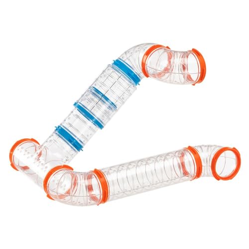 Ferplast Hamster Tube Set - 9 Piece Transparent Tunnel Kit with Ventilation, Bends & Fittings, 20 cm - Image 4
