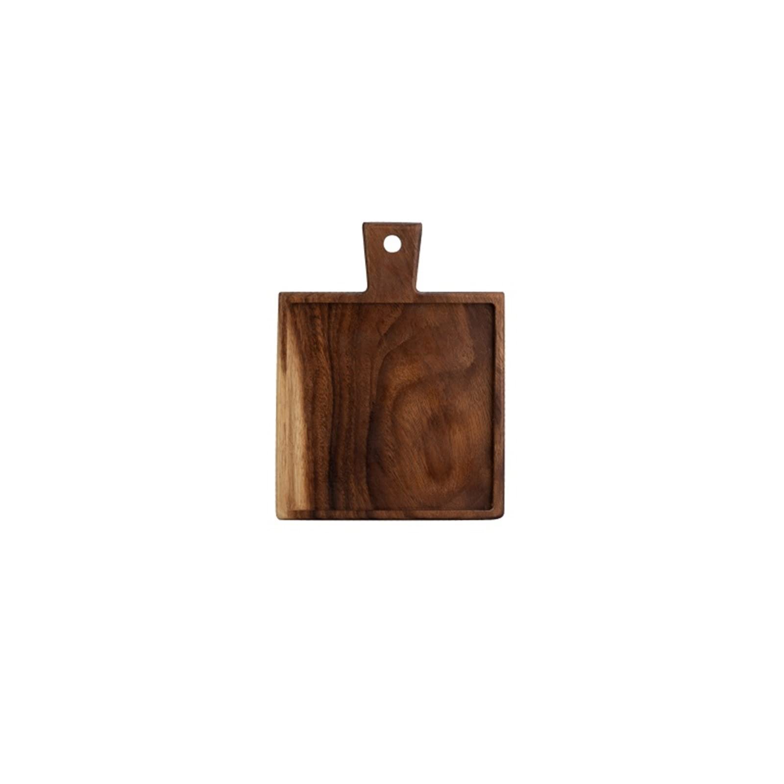 Prettiee Walnut Breakfast Tray Serving Platter for Sushi Fruits & Desserts Dine In Decor for Home Cafe & Kitchen Ideal Food Support Plate