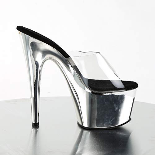 Pleaser ADO701/C/SCH_Clr/Slv Chrome