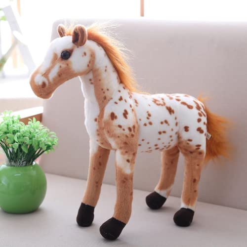 Tickles Soft Stuffed Plush Horse Toy for Kids (Size: 30 cm Color: Brown and White)