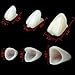 120 Pieces Fake Tooth Cap Crown Veneers Front Back Anterior and Molar Posterior Teeth with Thermal Beads Cap Filler for Teaching or DIY (50pcs Front and 70pcs Back)