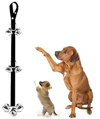 DDSHUN Dog Bell Dog Puppy Potty Training DoorBells for Toilet Training Length Adjustable Loud Dog Puppy Potty Toilet House Training Bells for Puppies Instructional Guide (7 Extra Large Loud Doorbells