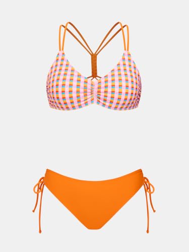 Image of CUPSHE Women's 2 Piece Bikini Set Back Braided Straps with Reversible Bottom