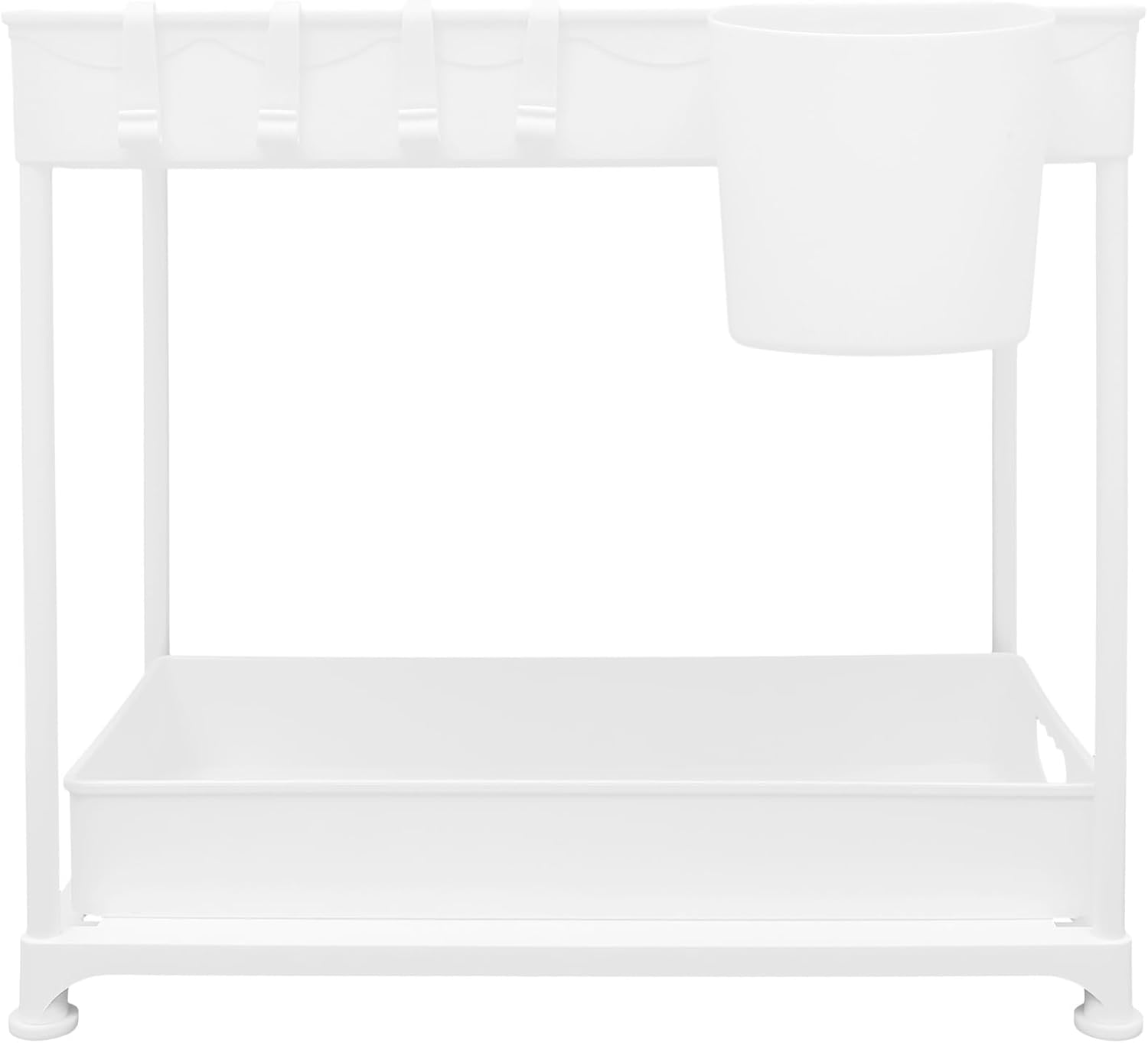 SECFOU 1 Set Pull Out Kitchen Storage Rack Under Sink Organizer for Bathroom Saving Design with Strong Material Easy Installation Multi Functional Use