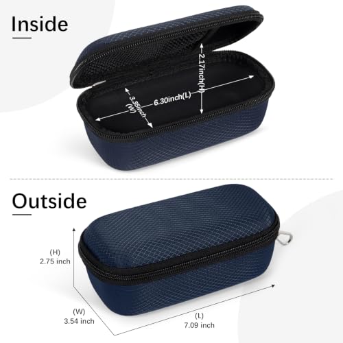 Image of Bukere Double Eyeglasses Case with Adjustable Slots, EVA Hard-shell Travel Dual Glasses Sunglasses Organizer for Men Women