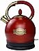 Kaiser Empire Bordeuax Exklusiver Retro Wasserkocher/Kontroll LED 2 L 1800 W Rotation/Elektrischer Wasserkocher/Innere Tank in EdelstahlWasserkessel/Gewinner German Brand Award 2017