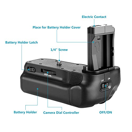 Neewer Vertical Battery Grip With Battery Holder Compatible With Canon Eos 800D/Rebel T7I/77D/Kiss X9I/9000D, Work With 1 Or 2 Pieces Canon Lp-E17 Battery (Battery Not Included) #TOP1