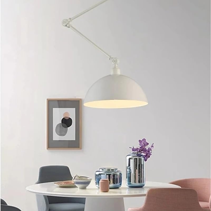 Lampe à suspension rétro de couleur blanche pour une décoration intérieure sobre