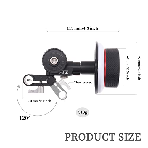 Jtz Dp30 Single-15Mm-Rod Cine Lens Follow Focus Puller Lever For Filmmaking Video Cinema Dslr Mirrorless Camera,Suitable For Sony Canon Nikon Blackmagic Bmpcc 4K 6K Camera #TOP6