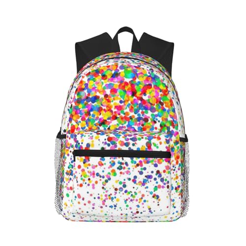 Sac à dos à pois colorés pour simplifier le transport de vos affaires sans douleur au dos