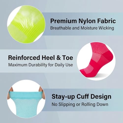 Image of LEOSTEP Compression Socks for Women and Men Circulation, Knee High Stockings Support for Nurses, Cycling, Hiking, Running