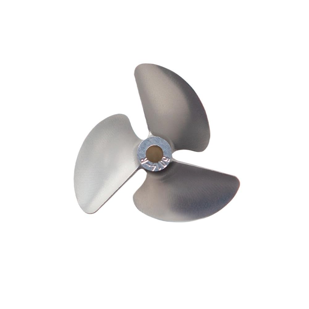 RC Boat Propeller, CNC Aluminum 3-Blade, 48-52mm Diameter, 4.76mm Shaft, Right Hand, 1 Piece, Silver Color(48mm-4.76mm)