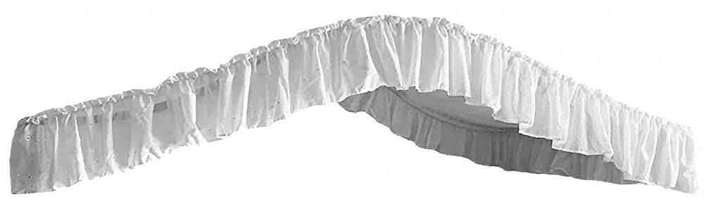 Eyelet Canopy Top For the Bed (Twin, Arch Style, White)