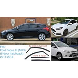 Derivabrisas Audi A4 4X Deflectores de Aire Compatible con Focus 2011 2012 2013 2014 2015 2016 2017 2018 MK3 de 5 Puertas Derivabrisas