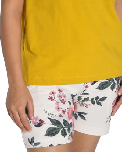 Image of Girls Premium Cotton Printed T-Shirt & Shorts Set | Summer Wear Comfortable Loungewear Clothing Set | Girls Co-Ord Set | Casual Half Sleeve Printed Top & Bottom Set