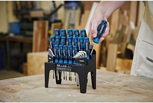 CCA DRAPER Screwdriver, Hex Key & Bit Set - Stand Blue - 44 Piece - 81294A