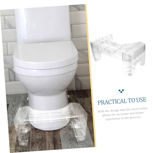 Tabouret de toilette transparent et antidérapant UKCOCO pour posture accroupie