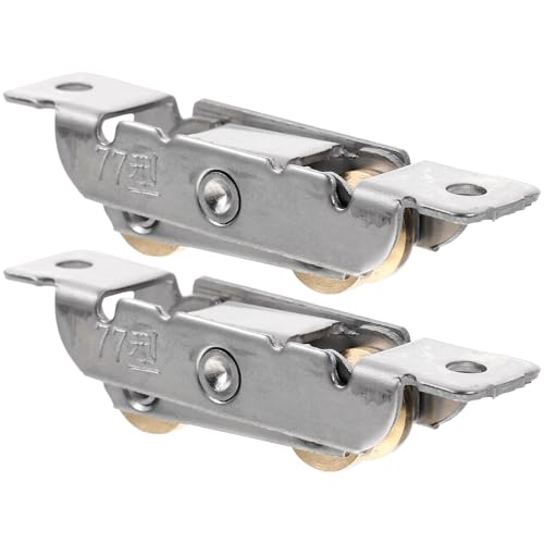 Toddmomy Roulette Améliorée Porte de pour et Placard Acier en Inoxydable 2pcs, Ensemble de Poulies pour Porte Coulissante, Fonctionnalité Expérience de Glisse Stable, Usage Maison et