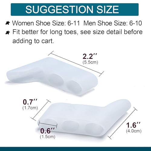 Image of Toe Separator for Feet Toe Spacers Correct Toes Yoga Silicone Hammer Toe Corrector for Women & Men Correct Toe Straighteners for Overlapping Toes (All Finger Toe Separator) (PRO)