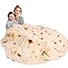 80 inch Giant Burrito Tortilla Blanket Double Sided, Tortilla Blanket Adult Size Funny Blankets Food Blankets for Adult Kids, Tortilla Blanket Realistic Food Throw Blanket Kids Throw Blanket